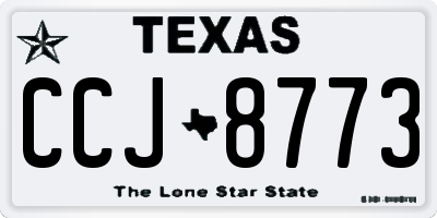 TX license plate CCJ8773