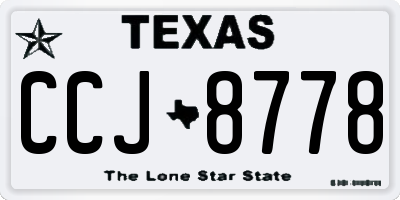 TX license plate CCJ8778