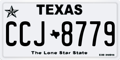 TX license plate CCJ8779