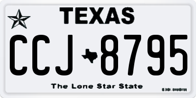 TX license plate CCJ8795