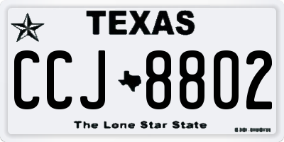 TX license plate CCJ8802