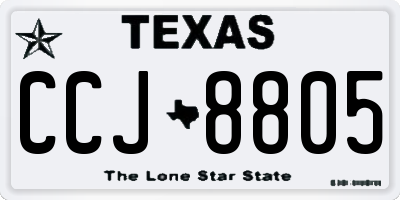 TX license plate CCJ8805
