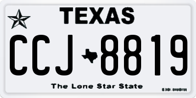 TX license plate CCJ8819