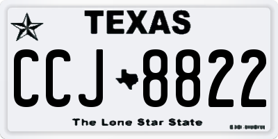 TX license plate CCJ8822
