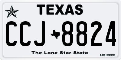 TX license plate CCJ8824