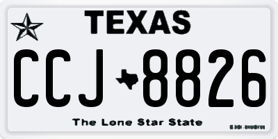 TX license plate CCJ8826