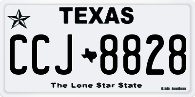 TX license plate CCJ8828