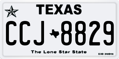 TX license plate CCJ8829