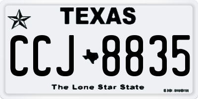 TX license plate CCJ8835