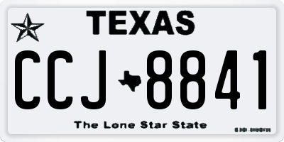 TX license plate CCJ8841