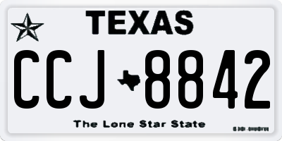 TX license plate CCJ8842