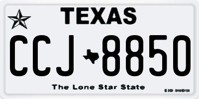 TX license plate CCJ8850
