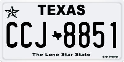 TX license plate CCJ8851