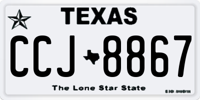 TX license plate CCJ8867