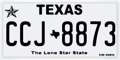 TX license plate CCJ8873