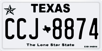 TX license plate CCJ8874