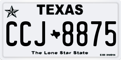 TX license plate CCJ8875