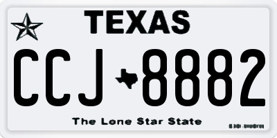 TX license plate CCJ8882