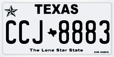 TX license plate CCJ8883