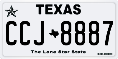 TX license plate CCJ8887