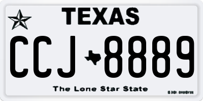 TX license plate CCJ8889