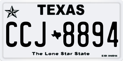 TX license plate CCJ8894