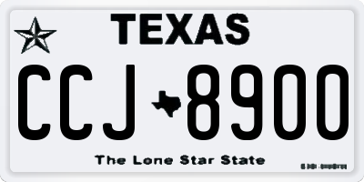 TX license plate CCJ8900