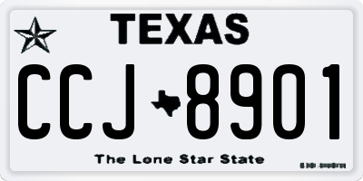TX license plate CCJ8901