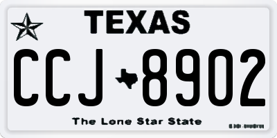 TX license plate CCJ8902