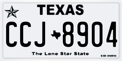 TX license plate CCJ8904