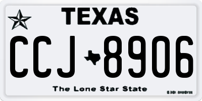 TX license plate CCJ8906