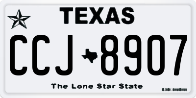 TX license plate CCJ8907