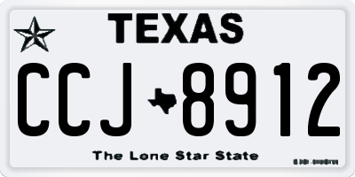 TX license plate CCJ8912