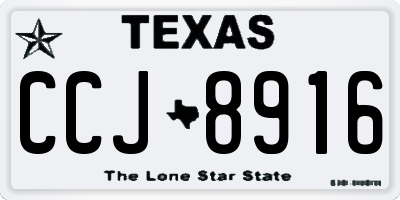 TX license plate CCJ8916