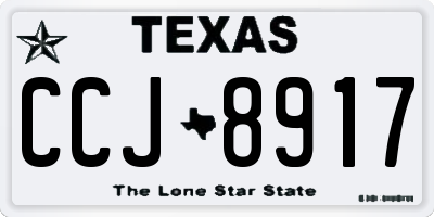 TX license plate CCJ8917