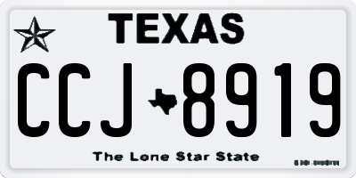 TX license plate CCJ8919