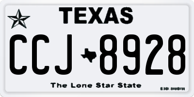 TX license plate CCJ8928