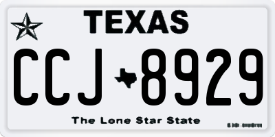 TX license plate CCJ8929