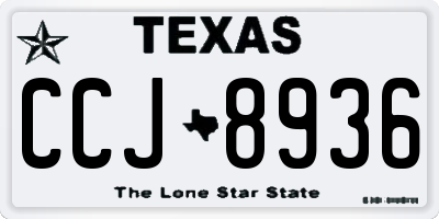 TX license plate CCJ8936