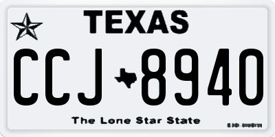 TX license plate CCJ8940