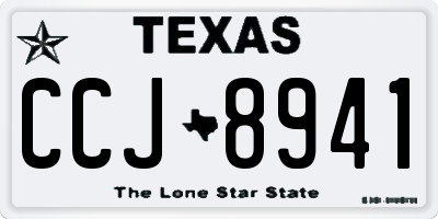 TX license plate CCJ8941