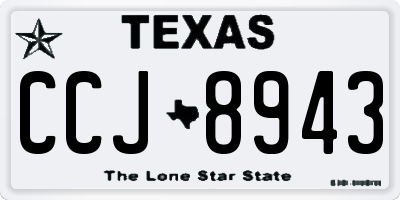 TX license plate CCJ8943