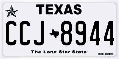 TX license plate CCJ8944