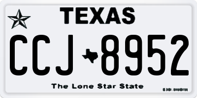 TX license plate CCJ8952
