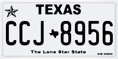 TX license plate CCJ8956
