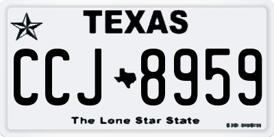 TX license plate CCJ8959