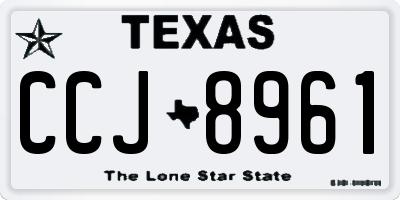 TX license plate CCJ8961