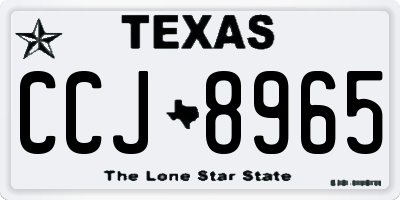 TX license plate CCJ8965