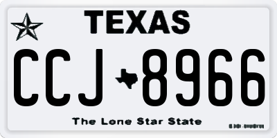 TX license plate CCJ8966