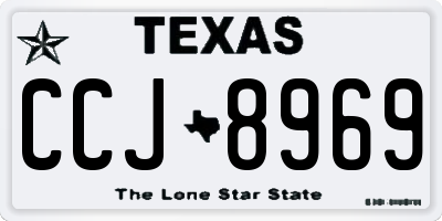 TX license plate CCJ8969